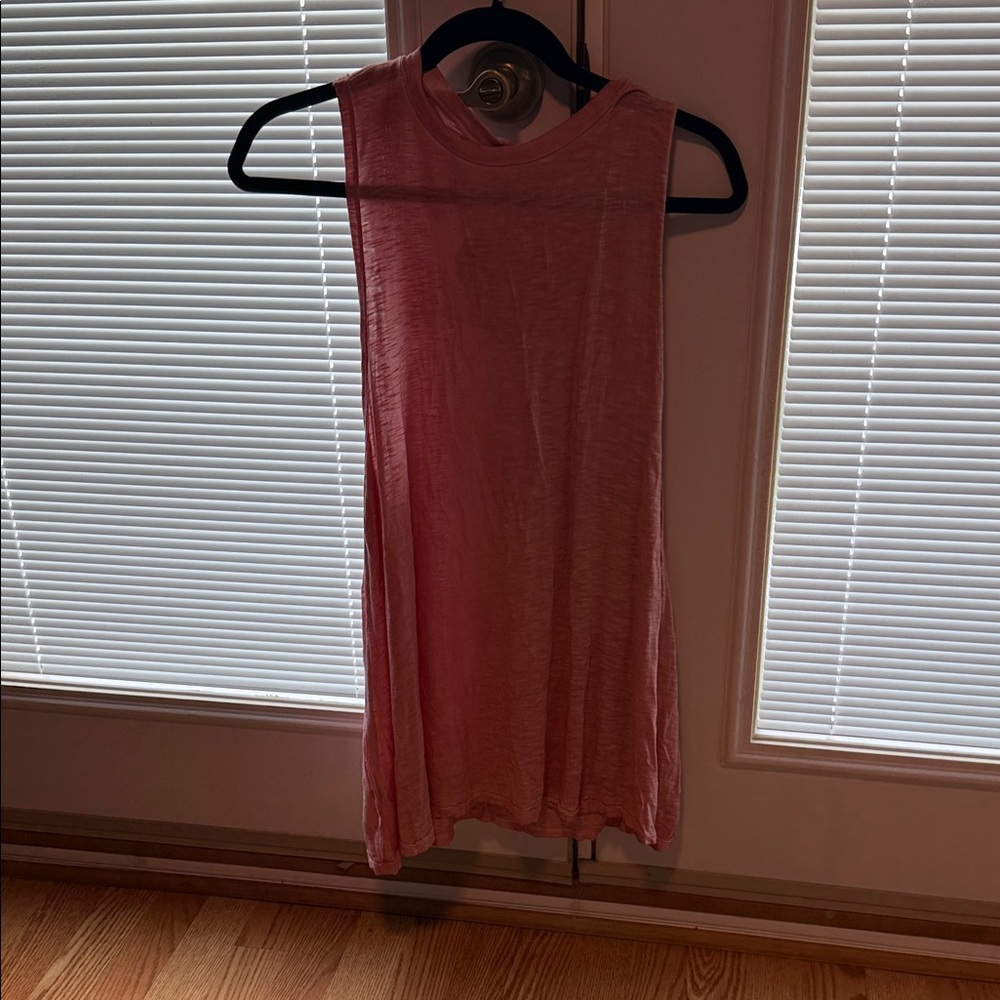 My Story Blush Pink Ribbon Salmon Casual Racerback Tank sz M